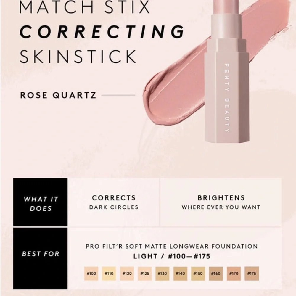 Fenty Beauty Match Stix™ Correcting Skinstick – Rose Quartz 01 | Full Size ✨
